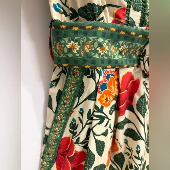 FARM Rio Multicolor Floral Romper in “Sand Garden”